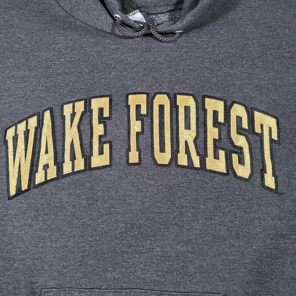 Wake Forest Champion Hoodie Sweatshirt Mens S Gray Stitched Logo Pullover NCAA - Picture 2 of 9